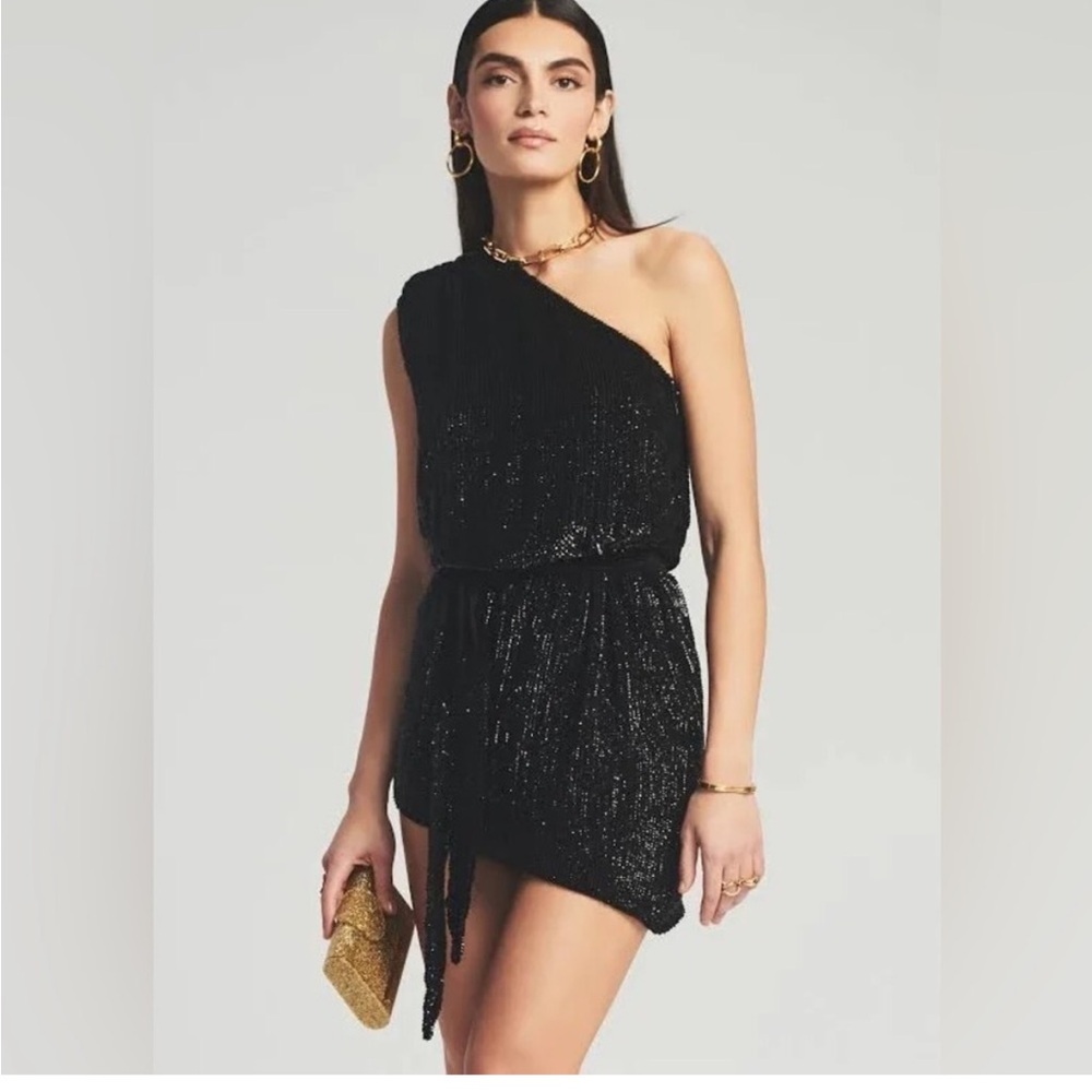 RETROFETE Black Ella Sequin Belted Mini Dress
Size XXL NWT